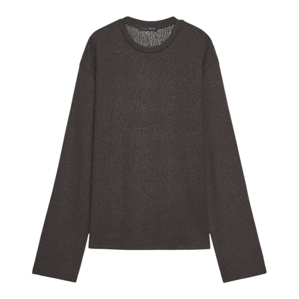 Zara Cut Out Knit Sweater in Dark Eggplant - size M - NWT